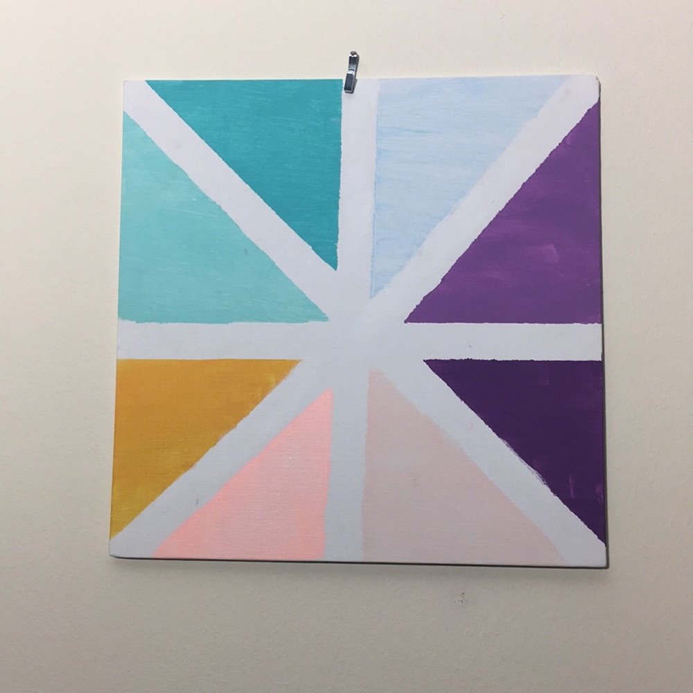 Triangular Rainbow Wall Art